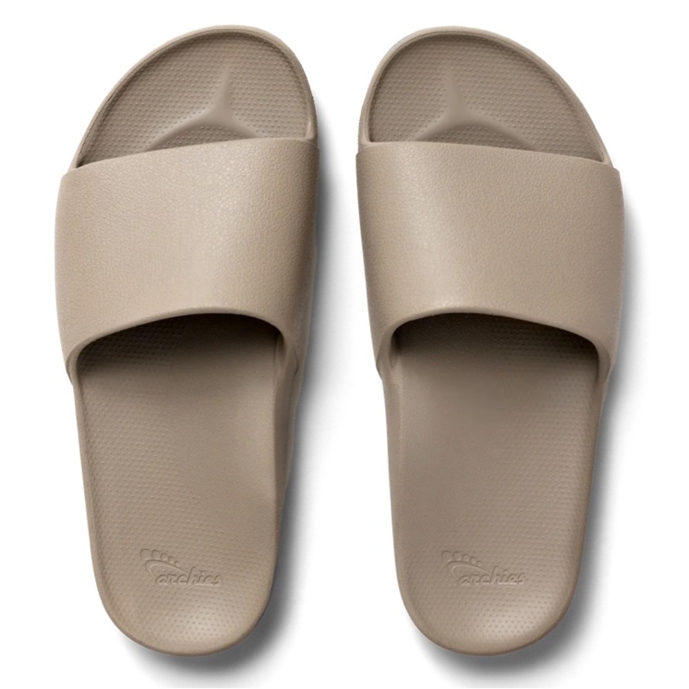 Comfort Slide Sandals in Taupe for Women